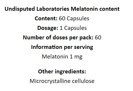 Μελατονίνη 1 mg - 60 κάψουλες