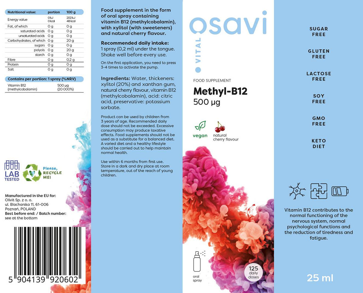 Μεθυλίου Β -12 Συσκευής/500 mcg ανά σπρέι - 25 mL