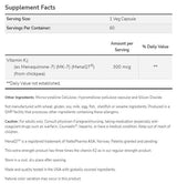 MK-7 Vitamin K-2 300 mcg | Extra Strength MenaQ7® - 60 капсули - Feel You