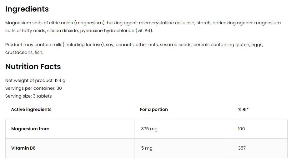 Mg + B6/Citresium Citrate + B6 90 δισκία