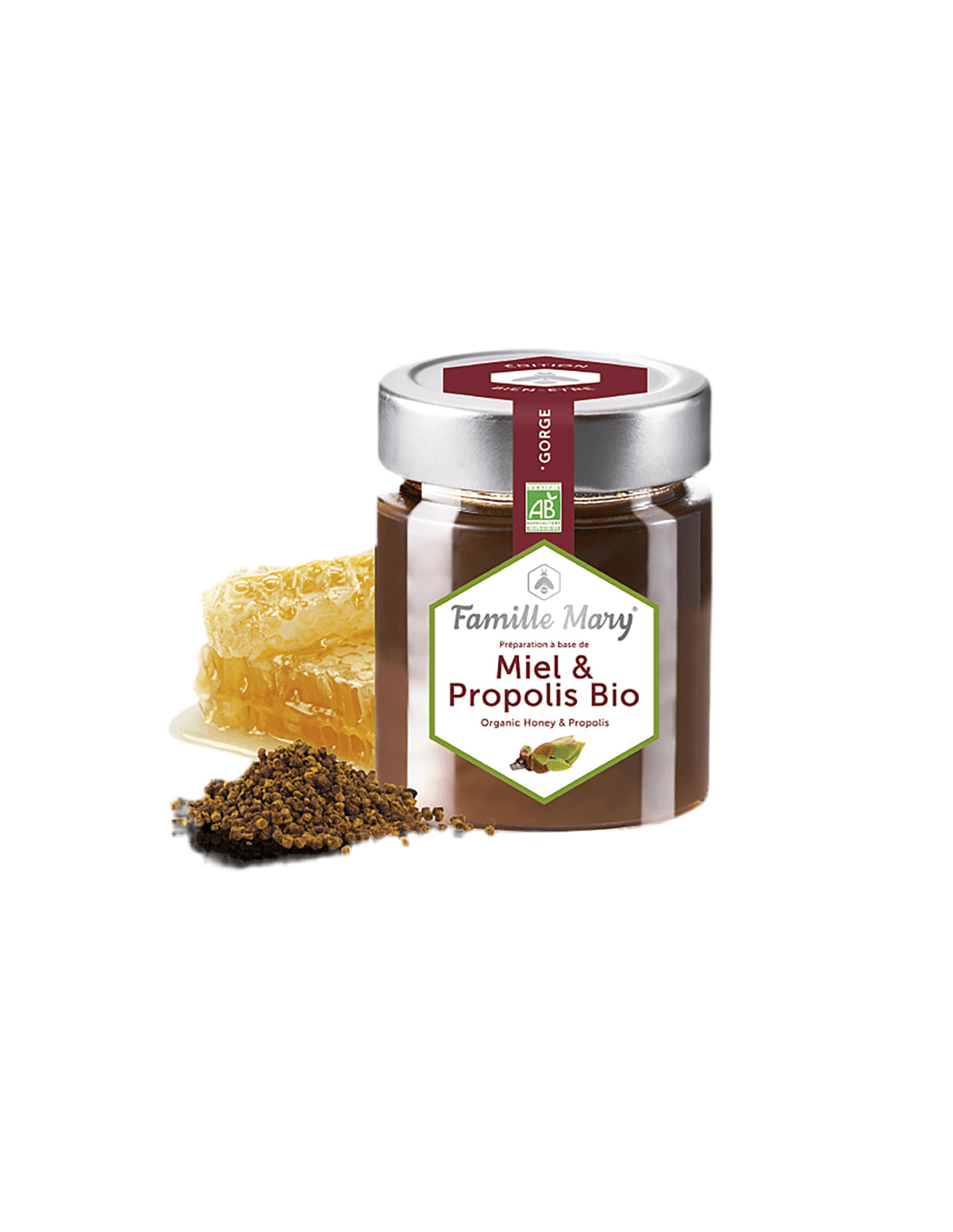 Miel & Propolis Bio/Bio Acacia Honey + Propolis, 170 G Famille Mary