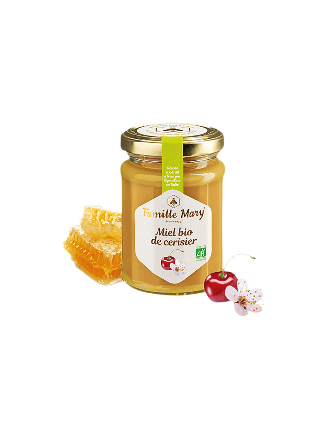 Miel Bio de Cerisier/Organic Cherry Blossom Honey, 230 G Famille Mary