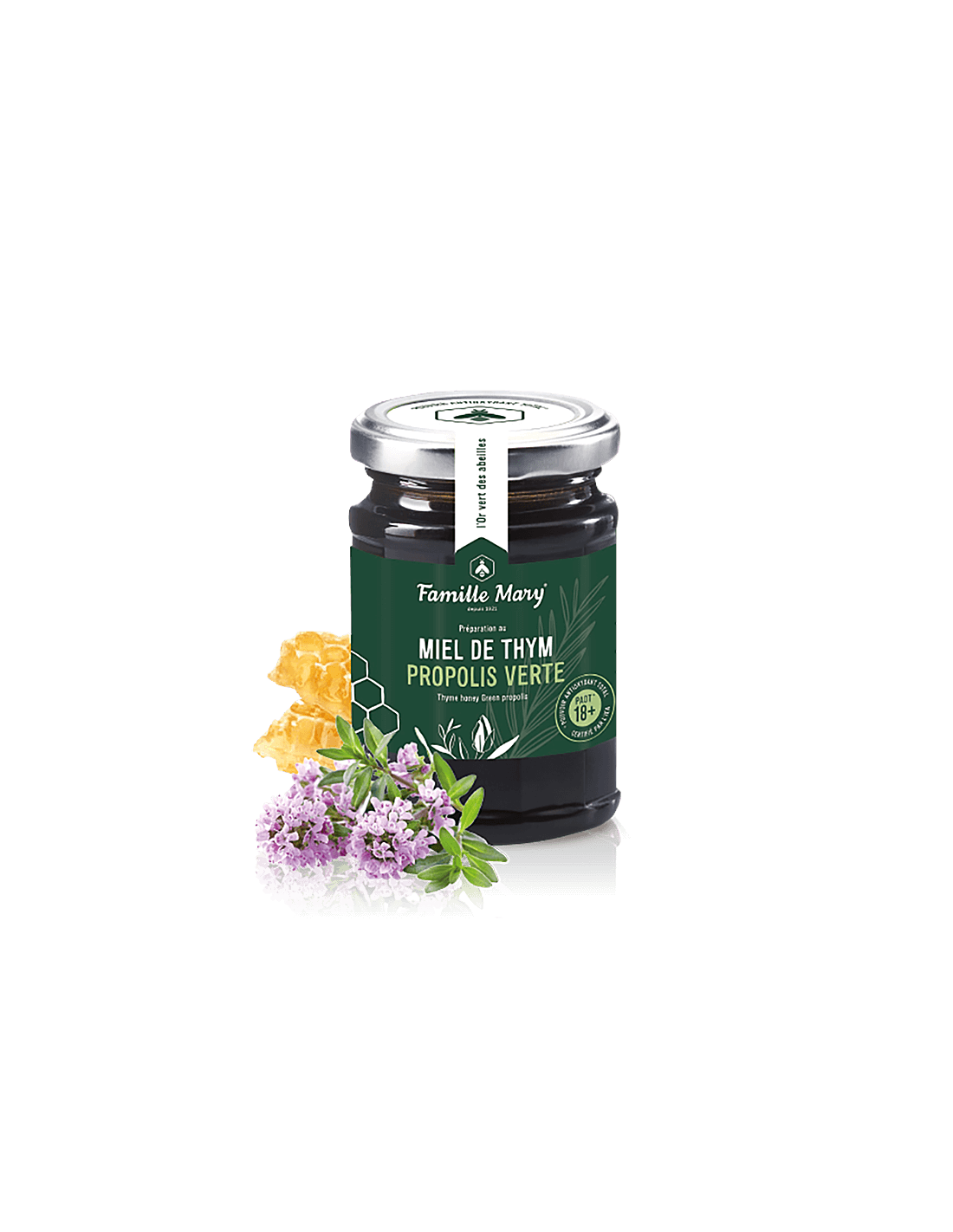 Miel de thym Propolis Verte/Honey από θυμάρι και πράσινη πρόπολη, 200 G Famille Mary