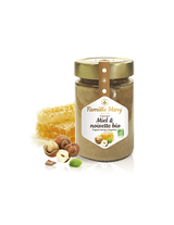 Οργανικό έγχρωμο μέλι με φουντούκια - Miele et Noisette Bio, 240 g