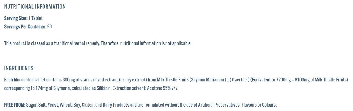 Milk Thistle Vitality - 90 δισκία