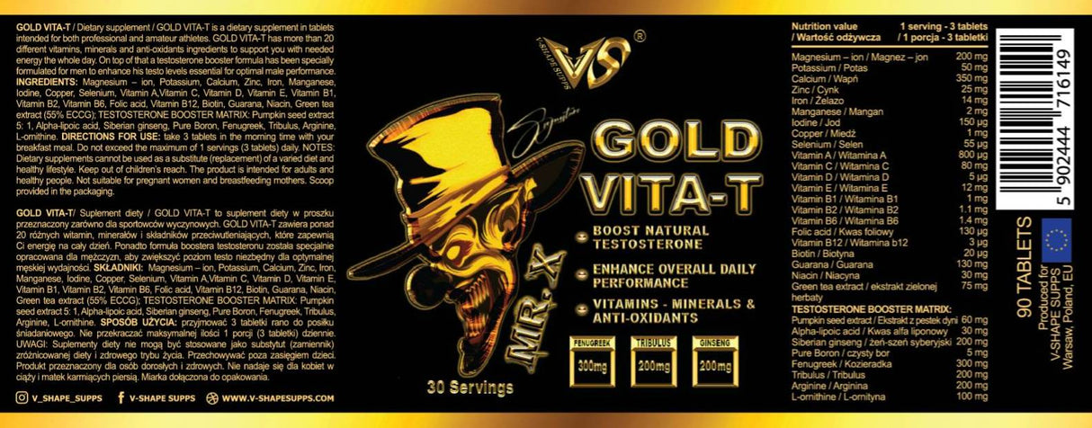 Mr. X Gold Vita-T 90 Tablets
