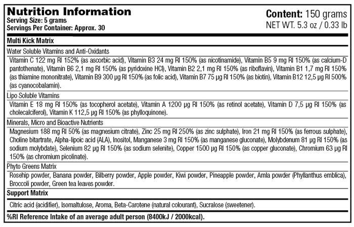 Multi Kick/Next-Generation Health Formula - 150 γραμμάρια
