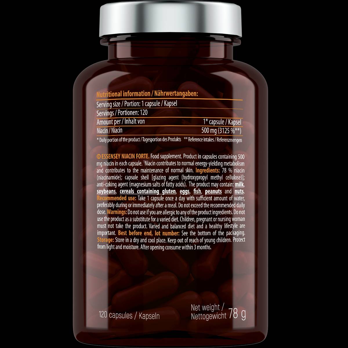 Niacin Forte 500 mg - 120 κάψουλες