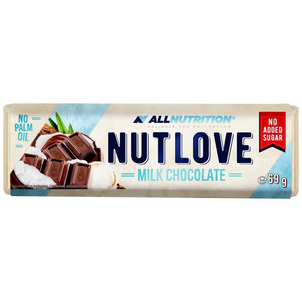 Σοκολάτα γάλακτος Nutlove | Χωρίς πρόσθετη ζάχαρη - 69 γραμμάρια