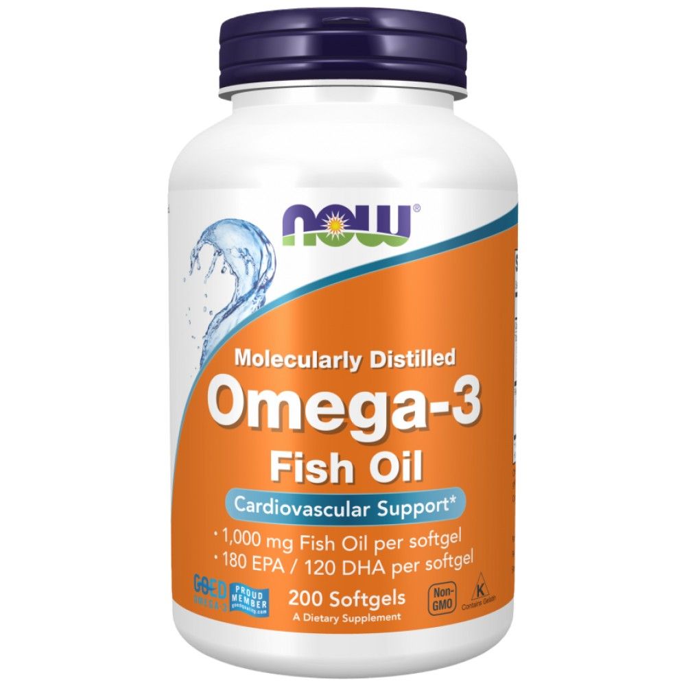 Ωμέγα 3 1000 mg/μοριακά αποσταγμένο - 200 κάψουλες gel