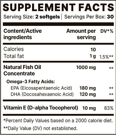 Omega-3 BP Optimum | Με βιταμίνη Ε - 60 κάψουλες gel