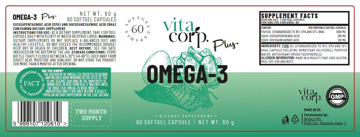 Omega-3 Fish Oil 1000 mg - 60 Gel κάψουλες