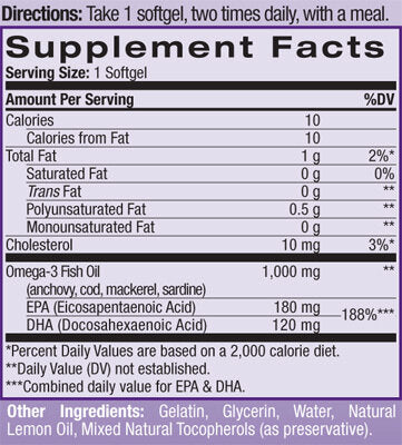Ωμέγα-3 ιχθυέλαιο 1000mg./150 softgels
