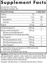 Omega Focus 1280mg | Με κάψουλες Citicoline και Bacopa 60 Gel