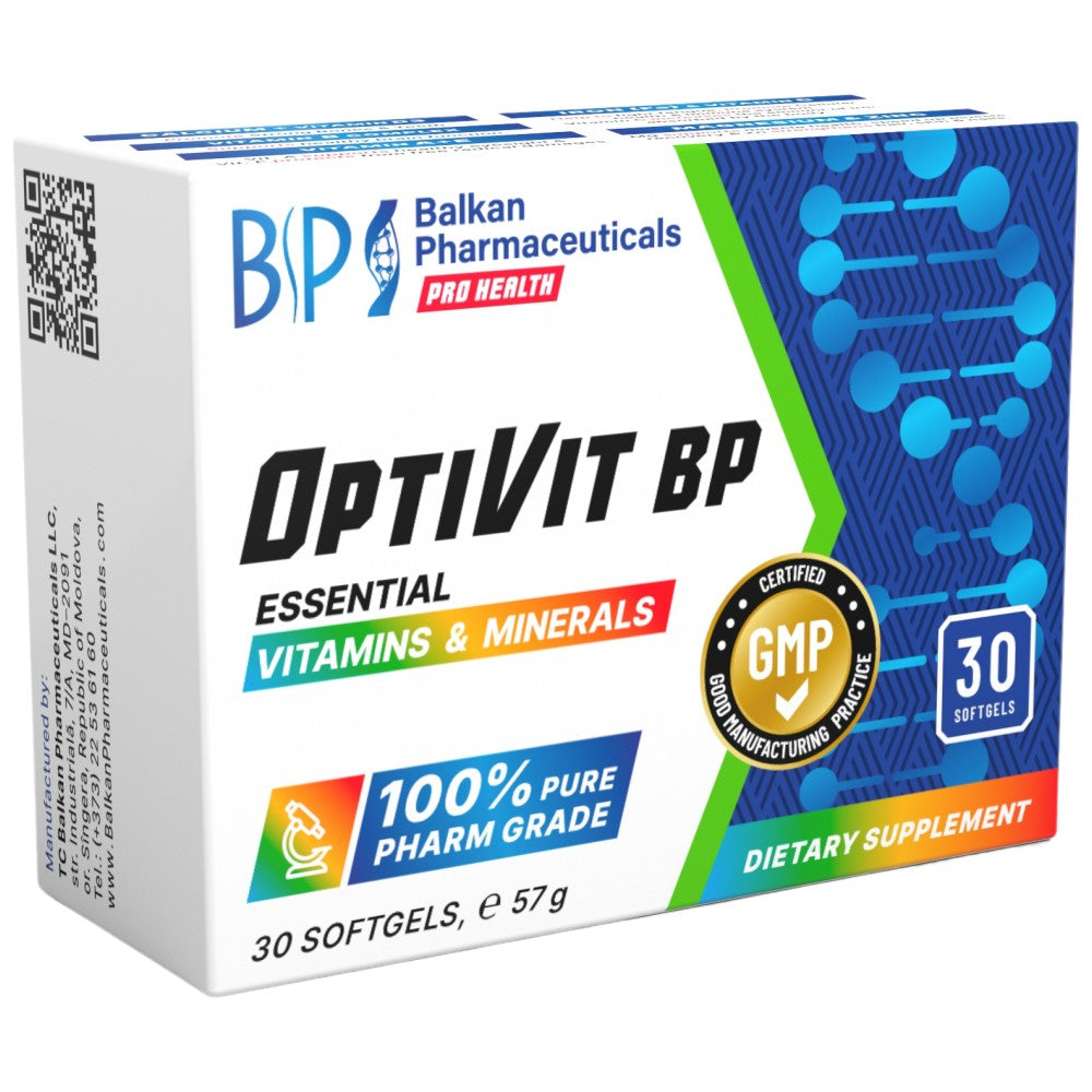 Optivit BP | Βασικές βιταμίνες και μέταλλα - 30 κάψουλες γέλης