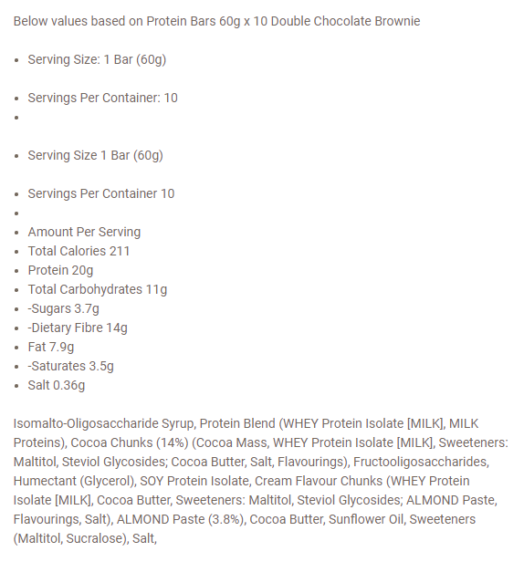 Optimum Protein Bars Box 10x60gr. - 0,600 κιλά