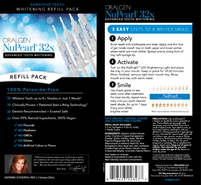 <tc>Oralgen</tc> NuPearl 32x Advanced Teeth Whitening System Refill Pack 3 Σύριγγες - Σύστημα Λεύκανσης Δοντιών