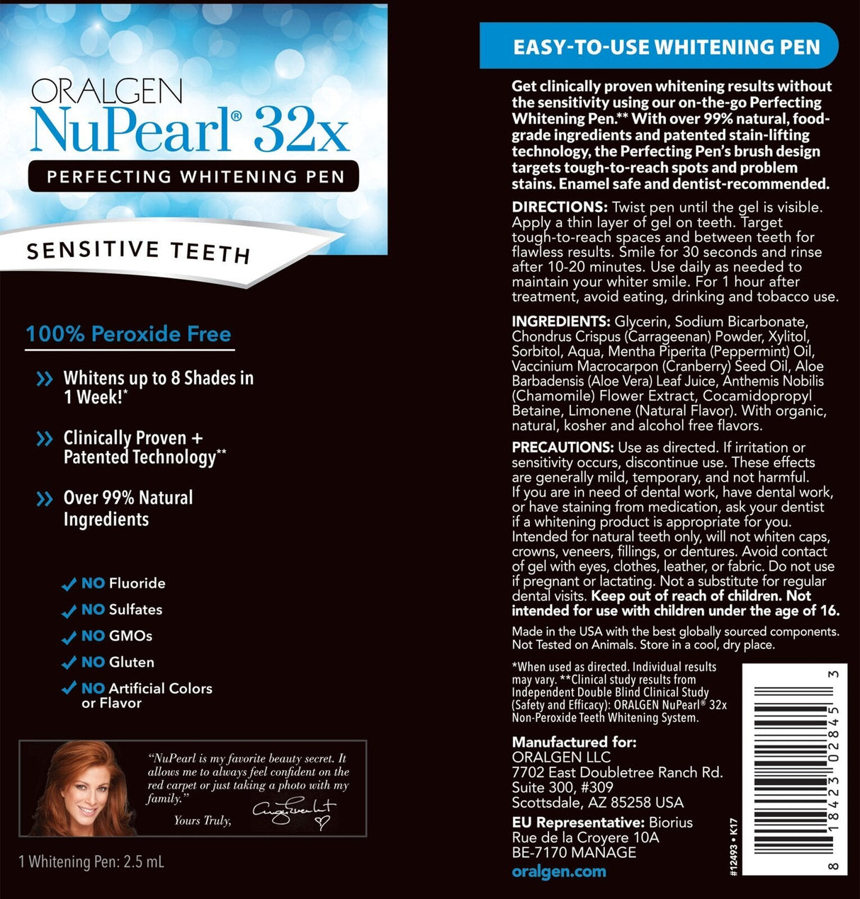 <tc>Oralgen</tc> Στυλό λεύκανσης δοντιών NuPearl 32x Perfecting Teeth Whitening - Στυλό λεύκανσης δοντιών