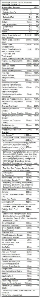 Orange TRIAD + Greens Powder - 412 γραμμάρια