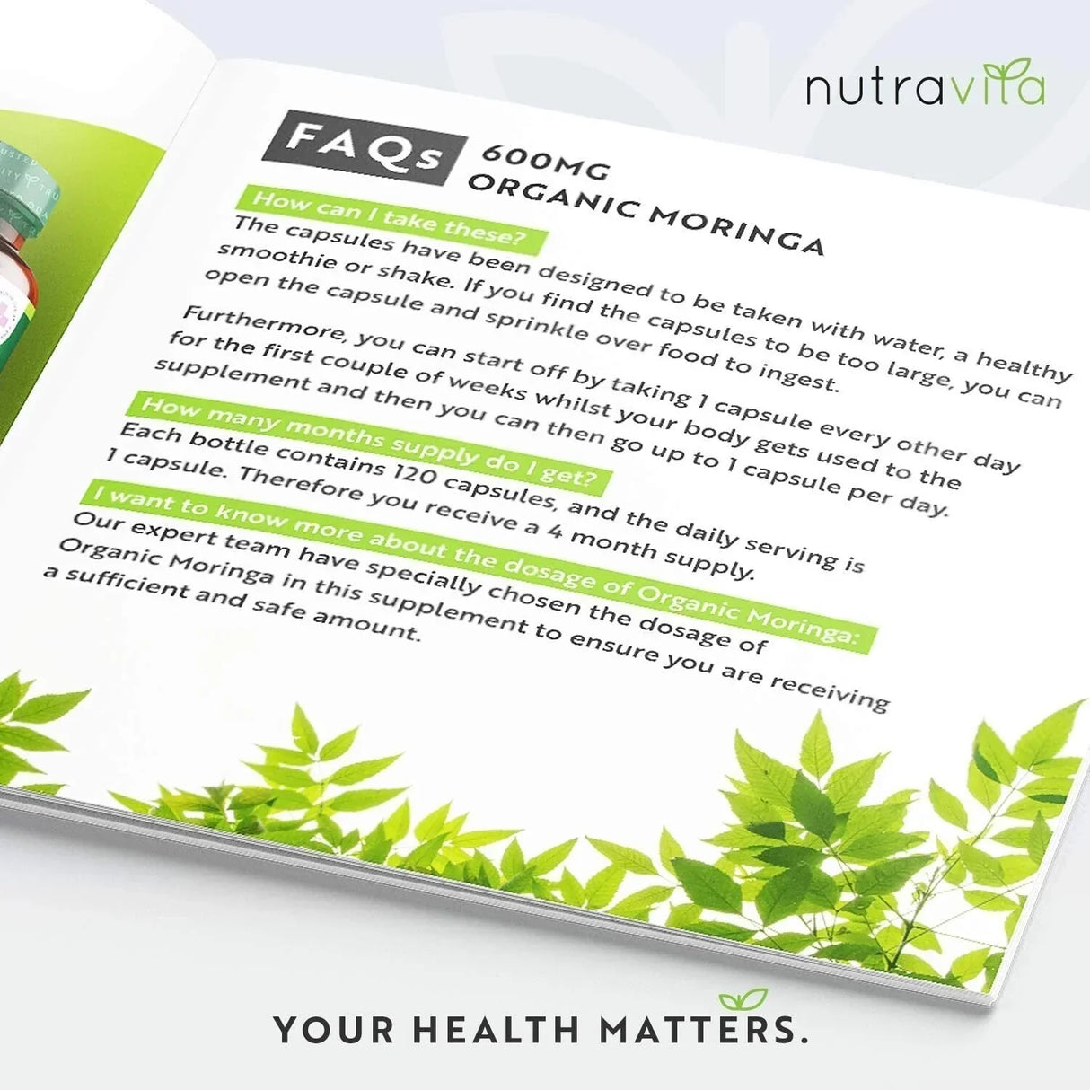 Οργανική Moringa - Bio Moringa 600 mg 120 vegan κάψουλες