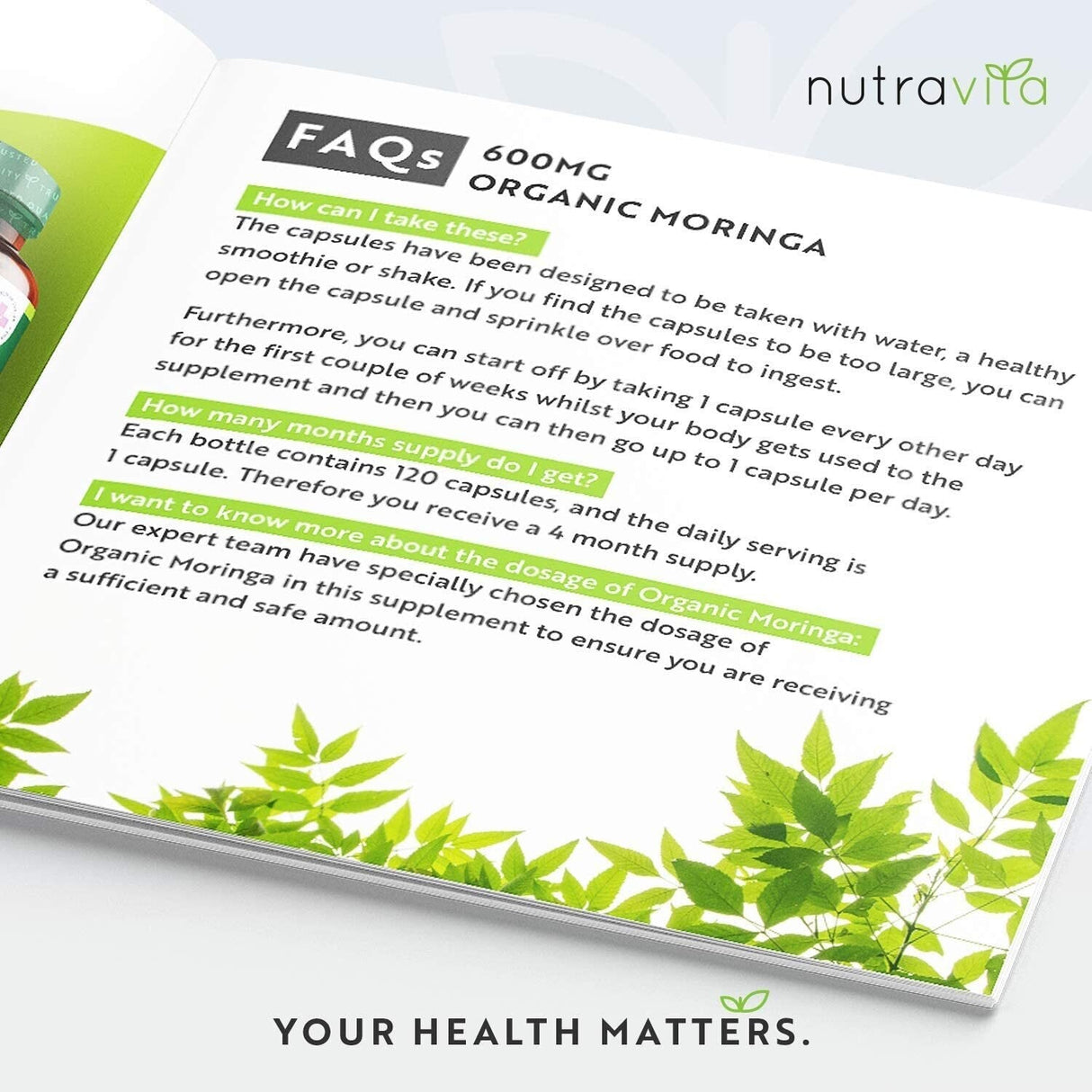 Οργανική Moringa - Bio Moringa 600 mg 120 vegan κάψουλες
