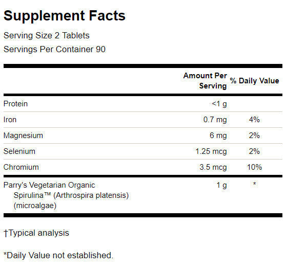 Οργανική Spirulina 500 mg - 180 δισκία