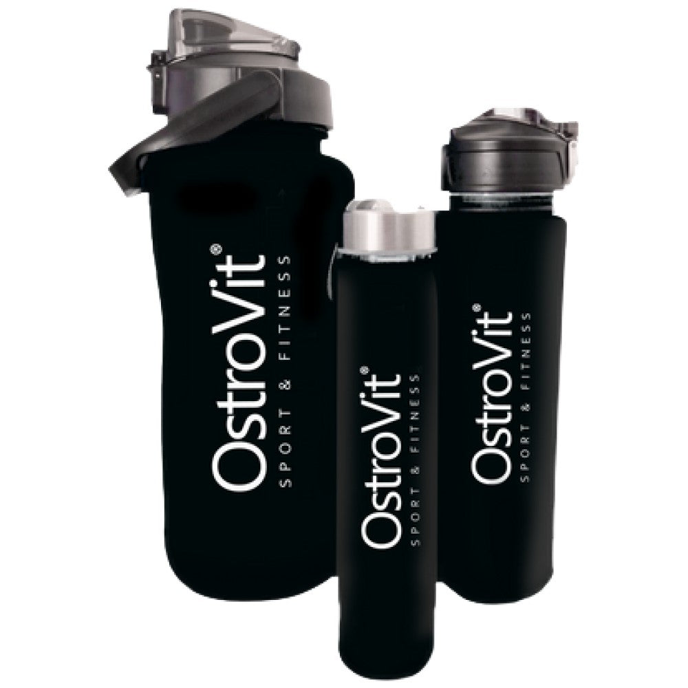 <tc>OstroVit</tc> Μπουκάλια Νερού | 3 σε 1 - Μαύρο 2000 + 900 + 500 ml
