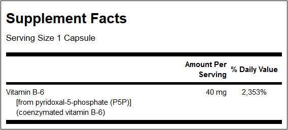 P-5-P/Pyridoxal-5-φωσφορικό 40 mg-60 κάψουλες