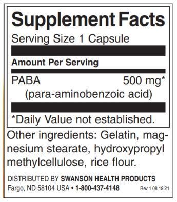 PABA 500 mg - 120 κάψουλες