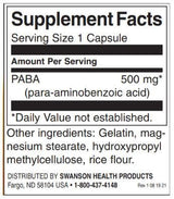 PABA 500 mg - 120 κάψουλες