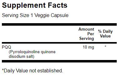 PQQ 10 mg/Pyrroloquinoline Quinone - 30 κάψουλες