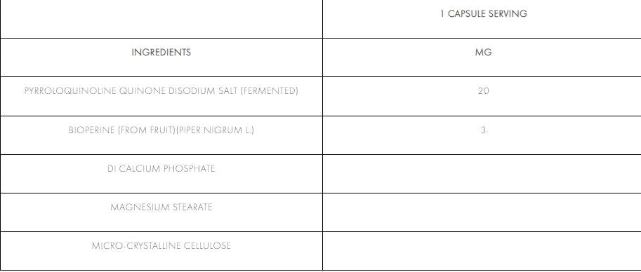 PQQ 20 mg - 60 Δισκία