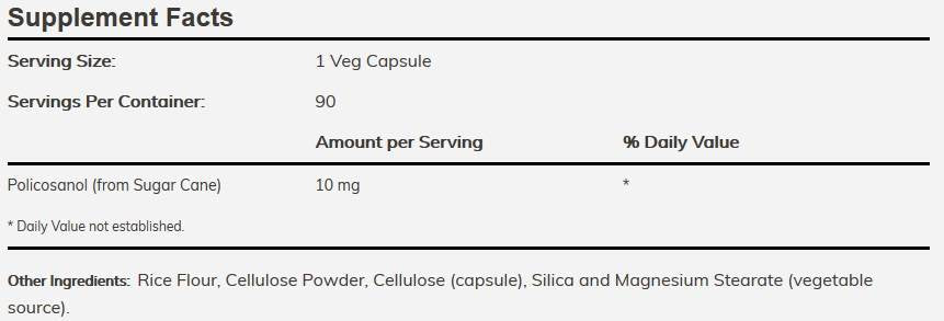 Policosanol 10 mg - 90 κάψουλες