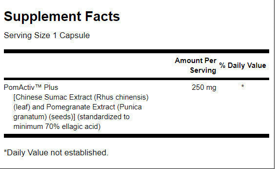 Εκχύλισμα ρόδι 250 mg - 60 κάψουλες