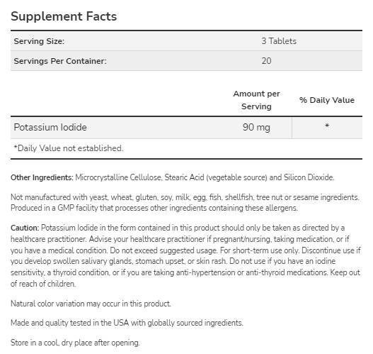 Ιωδιούχο Κάλιο 30 mg - 60 Δισκία