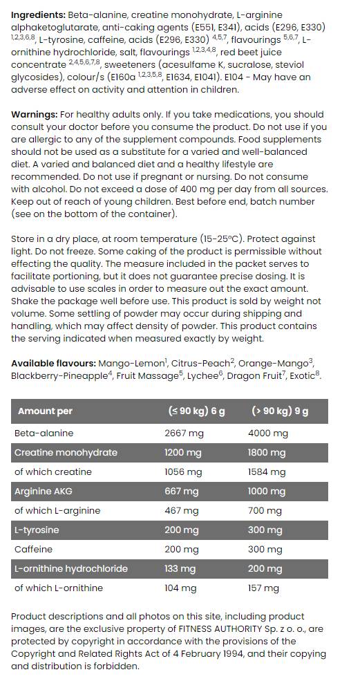 Pre Energizer/Next-Gen Pre-Workout-9 γραμμάρια