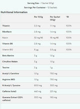 Gel Pre -Workout Gel - 12 x 50 γραμμάρια