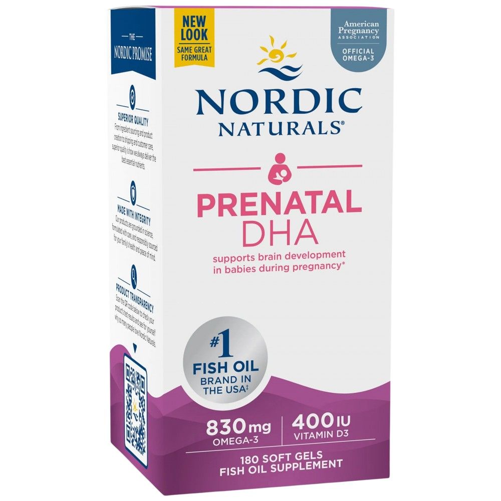 Προγεννητικό DHA 830 mg | Με 400 κάψουλες Gel IU D3 - 180 Gel