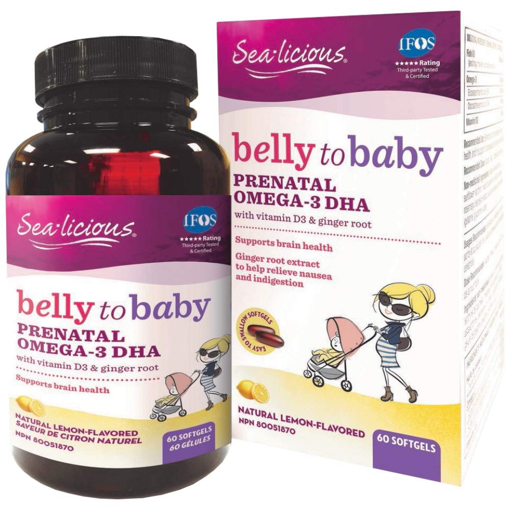 Sea Licious Omega 3 Belly to Baby DHA για έγκυες γυναίκες 816 mg 60 κάψουλες πηκτής
