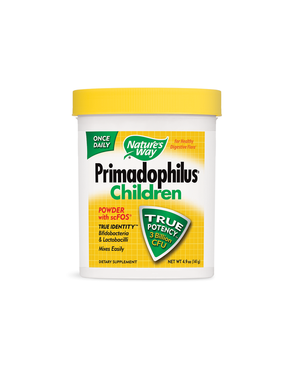 Παιδιά Primadophilus - Παιδικά Παιδιά (σκόνη) 3 δισεκατομμύρια ενεργά προβιοτικά, 141 G Nature Way