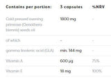 Λάδι Primrose 1800 mg | Με κάψουλες βιταμίνης A & E - 60 Gel