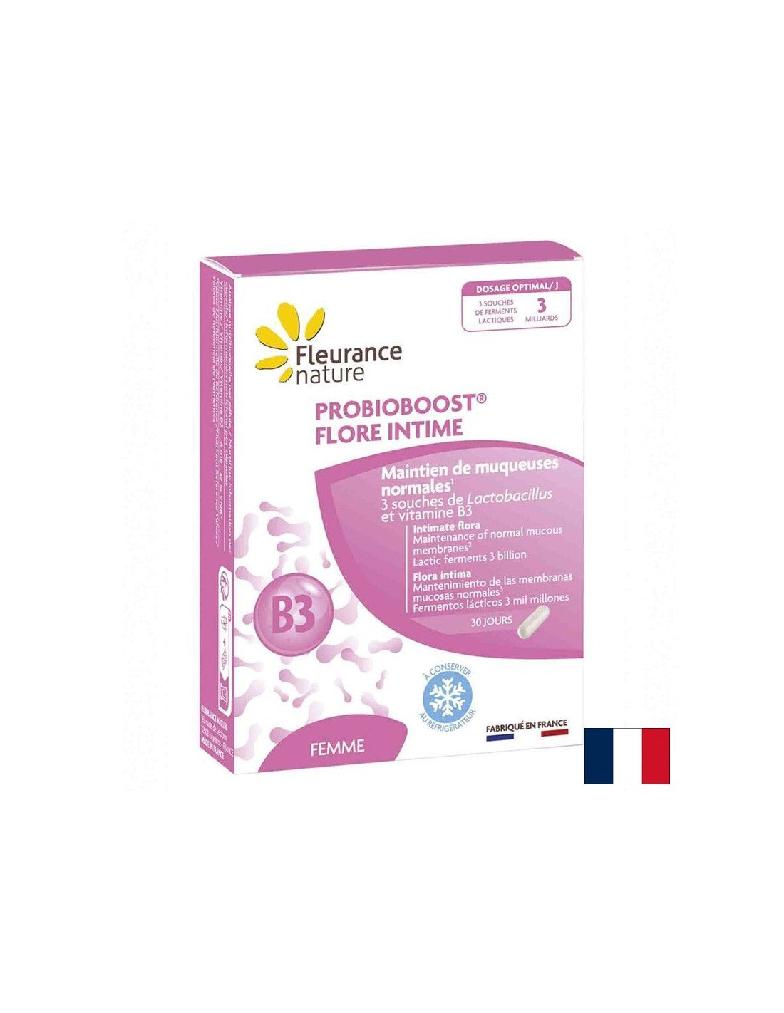 Προβιοτικό για καλή οικεία flora probioboost, 30 κάψουλες fleurance φύση