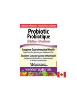 Probiotic 50 Billion - Προβιοτικά 50 δισεκατομμύρια ενεργά προβιοτικά, 10 στελέχη, 30 κάψουλες <tc>Webber Naturals</tc>