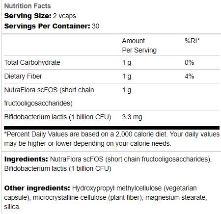 Κάψουλες Probiotic+ Prebiotic Fiber 60