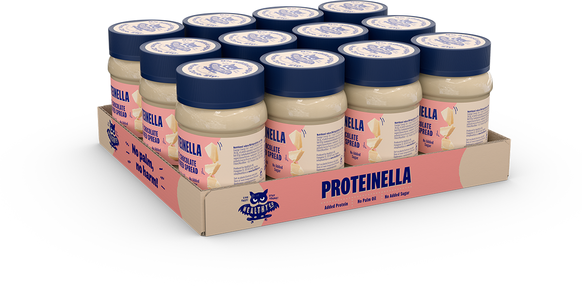 Proteinella White Chocolate 400 G - Υγρή λευκή σοκολάτα χωρίς πρόσθετη ζάχαρη και χωρίς φοινικέλαιο