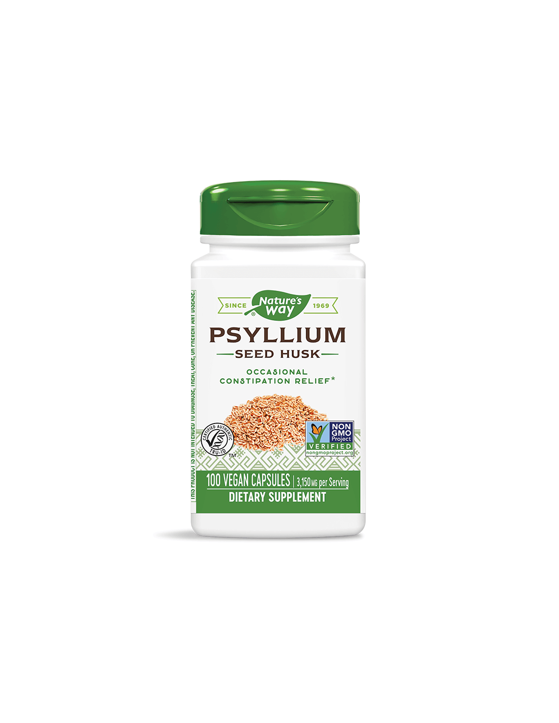 Psyllium Seed Husk 525 mg x 100 κάψουλες της φύσης