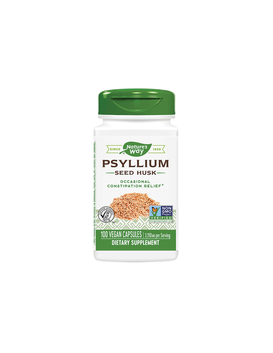 Psyllium Seed Husk 525 mg x 100 κάψουλες της φύσης