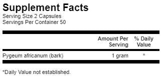 Pygeum 500 mg - 100 κάψουλες