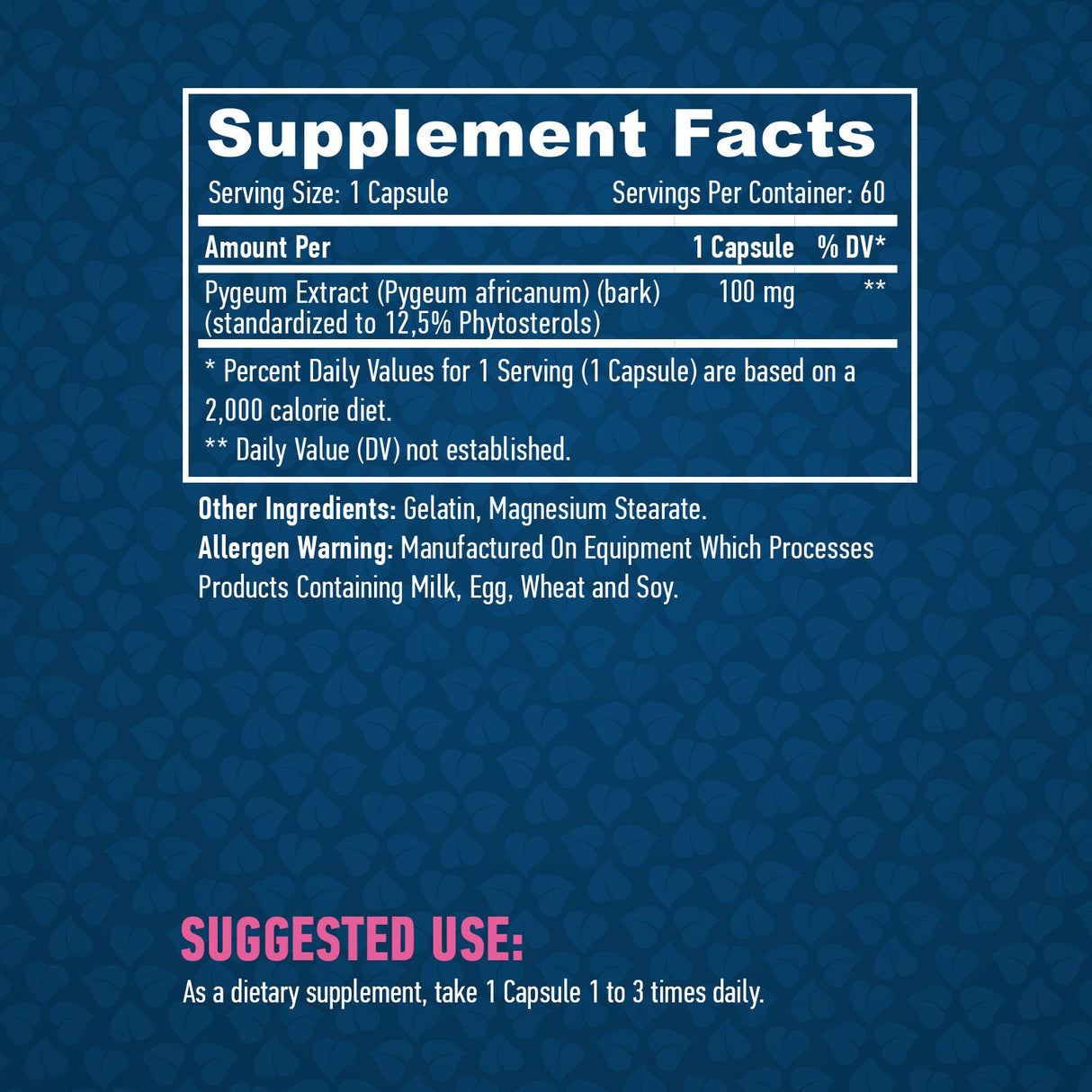 Pygeum για άνδρες 100mg./60 κάψουλες