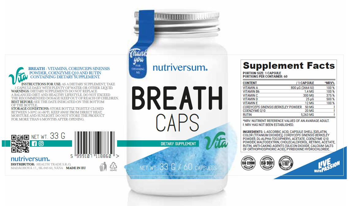 Caps Breath - 60 κάψουλες
